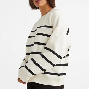 Sudadera informal ligera de cuello redondo de algodón de rizo para mujer 2025, diseño bordado de alta calidad, estampado de invierno transpirable - Product Image 4