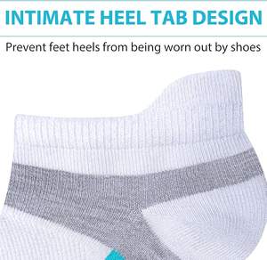 Calcetines tobilleros para mujer, 60% algodón, 37% poliéster, 3% elastano, ligeros, transpirables, de secado rápido, compresión CLASE 2, casuales, con puño elástico. - Product Image 3