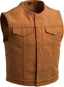 Chaleco de Cuero Genuino para Hombre, Nuevo, Cuello Redondo, Estilo Casual, con Bolsillos Delanteros, Transpirable, para Invierno - Product Image 3