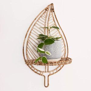 Decorative Natural Flower Shaped Shelf Display Rattan <b>Wicker</b> <b>Decor</b> Shelves for Retail Store - Product Image 6