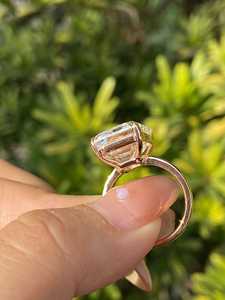 10 Carat Emerald Cut Lab Grown <b>Diamond</b> Engagement <b>Ring</b>, Pave <b>Diamond</b> Engagement <b>Ring</b>, IGI Certified - Product Image 4