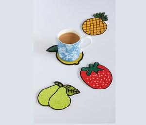 Sous-verres décoratifs en perles de verre de qualité supérieure, idéaux pour servir des boissons chaudes et froides, avec un attrait esthétique élégant pour la table. - Product Image 1