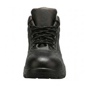<b>Black</b> Steel Toe Safety <b>Work</b> <b>Boots</b> for Factory & Construction Use Protective Lace-Up Industrial Footwear - Product Image 5