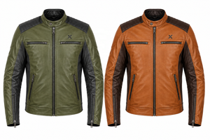 Chaqueta de Motocicleta de Cuero Unisex Caf |   Impreso |   Adultos |   Rojo Negro Verde Marrón |   Fabricante OEM ODM |   Diseño Premium - Product Image 5