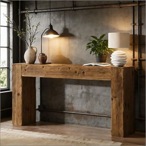 Consolle in Legno Stile Rustico per Ingresso o Tavolino da Divano - Product Image 1