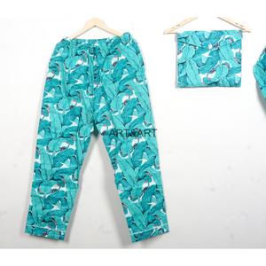 Conjunto de Pijama de Algodón 100% de Alta Calidad para Verano y Otoño, Secado Rápido, Transpirable, Ropa de Estar Cómoda con Estampado Floral, Venta al Por Mayor para Primavera - Product Image 6