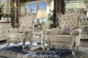 Classic <b>Hand</b> Crafted Silver Finish Accent <b>Chairs</b> Handmade Designer Accent <b>Chairs</b> New Designer Silver Finish Accent <b>Chairs</b> - Product Image 6