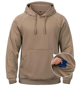 Sweat-shirts à capuche pour homme, pull-over d'hiver, doux, à manches longues, décontracté, avec poche zippée, séchage rapide, respirant, 100% coton - Product Image 5