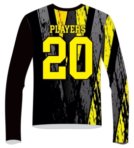 Chemise de compression à manches longues pour homme, polyester spandex imprimé par sublimation - Product Image 3