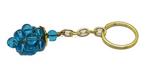 Llavero de cristal de alta calidad con piedra de aguamarina en forma de uva, cuentas de piedra natural, llavero curativo, regalo para mujeres. - Product Image 2