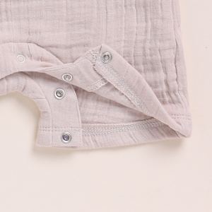 ชุดรอมเปอร์ผ้ามัสลินออร์แกนิกครึ่งชุดข้าวโอ๊ตและขิง2ชิ้นสำหรับทารกใส่สบาย - Product Image 5