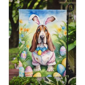 Multicolor Basset Hound huevo de Pascua caza jardín bandera buzón decorativo patio Banner para Patio ilustraciones camas de flores patio césped signo - Product Image 3