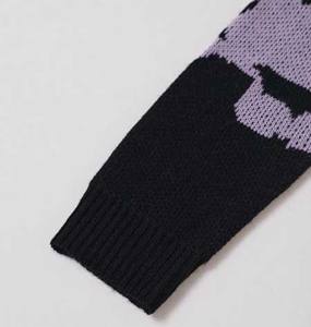 Suéter Oversize Transpirable de Cuello Redondo para Mujer, con Patrón Geométrico, Tejido, Cálido, para Invierno, a la Moda para el Mercado Estadounidense - Product Image 3