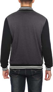 Blouson de baseball pour hommes et femmes, style universitaire personnalisé, broderie de logo, OEM ODM, tendance - Product Image 4