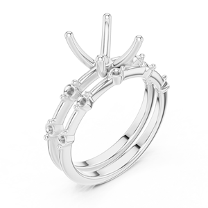 แหวนเพชรทรง Asscher แบบโรแมนติก เพชรเลี้ยงในห้องปฏิบัติการ งานแฮนด์เมด เครื่องประดับแต่งงานทันสมัยสำหรับผู้หญิง ทองคำขาว 14k ราคาขายส่ง - Product Image 4