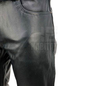 Pantalon en cuir pour homme, style classique, coupe confortable, cuir véritable souple, adapté aux hommes - Product Image 4