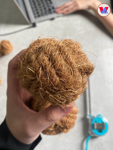 Jouet en forme de boule en coque de noix de coco naturelle - Jouet à mâcher durable et écologique - Boule biodégradable pour le soin dentaire des animaux de compagnie - Product Image 5