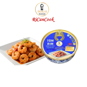 RiCanCook Crevettes noires vietnamiennes cuites en sauce savoureuse, repas prêt à manger, 500g, boîte halal - Product Image 1