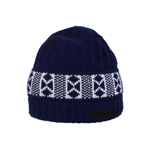 Wholesale OEM Jacquard Pattern Knit Beanie Plaid Slouchy Skull <b>Cap</b> for Women Thickened Winter <b>Hat</b> with Niche Design new - Product Image 1