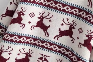 Pull-over en tricot jacquard à col rond unisexe de haute qualité personnalisé, pull de Noël moche, 100% coton respirant pour adultes - Product Image 4