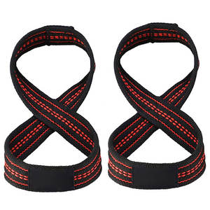 Correas de neopreno suaves personalizadas de último diseño para levantamiento de pesas en forma de ocho para entrenamiento en el gimnasio, correas de entrenamiento con logotipo personalizado OEM. - Product Image 2