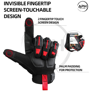 Heavy Duty Impact <b>Gloves</b> Reinforced <b>Knuckle</b> Textured Grip Synthetic Leather Palm Durable Industrial Hand Wear For Construction - Product Image 3