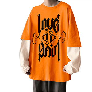 เสื้อยืดแขนยาวผู้ชาย ผ้าฝ้าย 100% เป็นมิตรกับสิ่งแวดล้อม ระบายอากาศได้ดี สไตล์ลำลอง ดีไซน์สองชั้น รับทำแบรนด์ตามสั่ง - Product Image 2