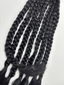 Premium Dyed Raw Lotus Hair Fiber Natural Black Eco-Friendly <b>Braided</b> Fiber for Hairpieces <b>Braiding</b> <b>Accessories</b> Handicraft Use - Product Image 3