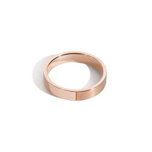 4mm Wedding Band Custom 14K Gold Satin High Polish Split Finish Ring Men Women Unisex Matching Band B2B Factory Price Wholesale - Product Image 5