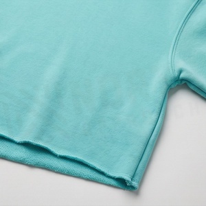 Sudadera con Capucha Extra Grande de Algodón de Calidad, Top Corto de Manga Larga, Logotipo Personalizado Bordado, Ropa Casual de Invierno Tejida - Product Image 5