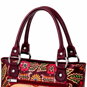Bolso Tote de Cuero Genuino para Mujer, Bolso de Hombro de Gran Capacidad con Cierre de Cremallera y Asa Doble - Product Image 3