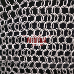 Medieval Aluminum Chainmail Shirt Coif Hood Butted <b>Ring</b> Hauberk Armor Adult Wear Cosplay Reenactment Historical Handmade Fashion - Product Image 6