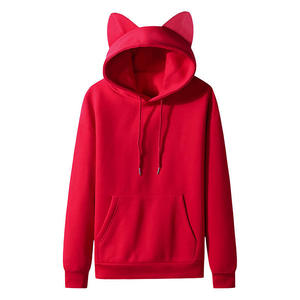 Proveedor Mayorista de Sudaderas con Orejas de Gato, Sudaderas Lisas sin Estampado, Sudaderas de Forro Polar Oversize, Ropa Personalizada Linda para Mujer - Product Image 3