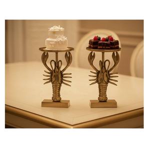 Base para Pastel de Alta Calidad con Diseño de Langosta, de Aluminio Fundido, Moderna, con Acabado en Latón, Novedad, para Mesa de Comedor, Decoración para Bodas y Aniversarios - Product Image 3