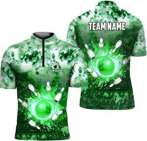 Custom Full Dye Sublimation Best Price Unisex Polo Shirts for <b>Bowling</b> Club - Product Image 2