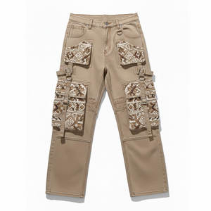 Servicio OEM de jeans holgados personalizados para mujer, diseño casual de mezclilla para mayor comodidad, movimiento y marca. - Product Image 5