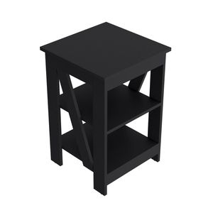 Rossville <b>Black</b> <b>Side</b> <b>Table</b> for Living Room Stylish Nightstand - Product Image 2