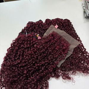 Ensemble birman bouclé Bundle et fermeture perruque de cheveux humains de haute qualité beaux cheveux humains frontal vietnamien - Product Image 2