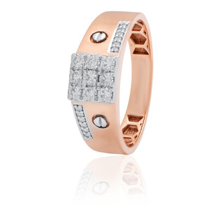 Anillo de Oro Rosa de 14K para Hombre, 3.940g de Peso Neto, Categoría Estándar, Joyería Masculina, Banda de Oro de Lujo para Compradores Profesionales de Joyería - Product Image 1