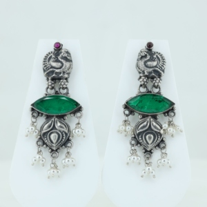 Vintage Ethnic 24k Gold Plated S925 Style Women's Necklace Earring <b>Set</b> Green Red <b>Crystal</b> Rhinestone Collar Chain Wedding Jewelry - Product Image 2