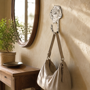Porte-manteau mural en fonte antique en forme de fleur, finition chromée, pour cuisine, porte, hôtel, chambre, maison |   Crochets muraux décoratifs - Product Image 4