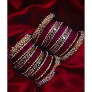 Reasonable Prices Glass Churiya Set for Party & Casual Wear Hot Sale Low MOQ High Quality Glass <b>Bangles</b> Sets - Product Image 2