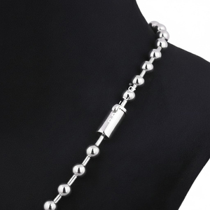 Collar de Cadena de Bolas de 6 MM Hecho a Medida en Oro Sólido de 14K, Joyería Fina y Moderna Unisex para Hombres y Mujeres - Product Image 5