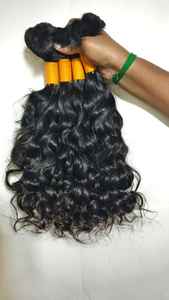 Extensions de cheveux naturels indiens Remy noirs et bruns, double trame, qualité 12A, non traités, cuticules alignées, prêts à la permanente - Product Image 3