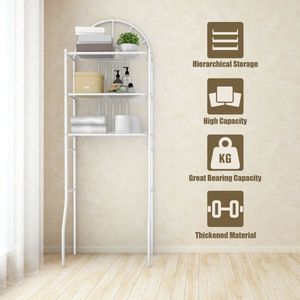 Moderno Portaoggetti Regolabile per Doccia con 3 Ripiani per Asciugamani - Product Image 2