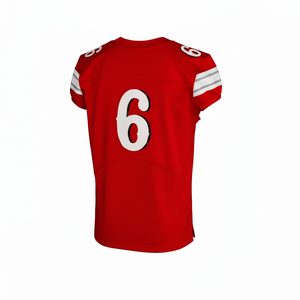Maillot de football américain pour adultes de haute qualité, uniformes d'entraînement à manches courtes, 100% polyester respirant, col en V - Product Image 5