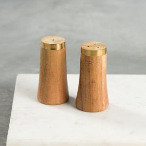 Salière et poivrière en bois pour la cuisine moderne, accessoires de table à manger avec un aspect bois naturel élégant - Product Image 5