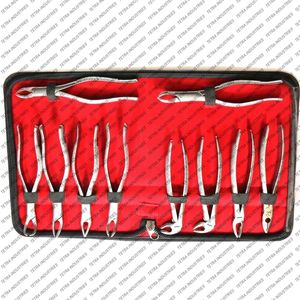 Ensemble de 10 pinces d'extraction dentaire en acier inoxydable allemand, kit de pinces d'extraction dentaire, instrument chirurgical dentaire certifié CE - Product Image 5