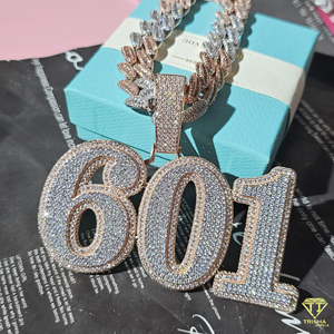 Collier pendentif diamant de culture en laboratoire « MS13 », chaîne cubaine, bijoux hip-hop, cadeau de luxe - Product Image 6