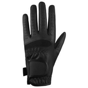 Gants d'équitation en cuir véritable pour homme, couleur unie, fermeture auto-agrippante, coupe classique 2026 - Product Image 4